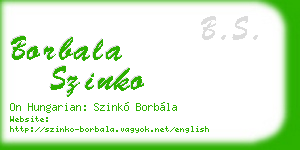 borbala szinko business card