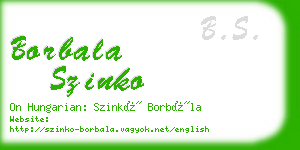 borbala szinko business card